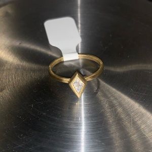 $3430 ROSEDALE Mini Kite GOLD & DIAMOND Ring 14 KT